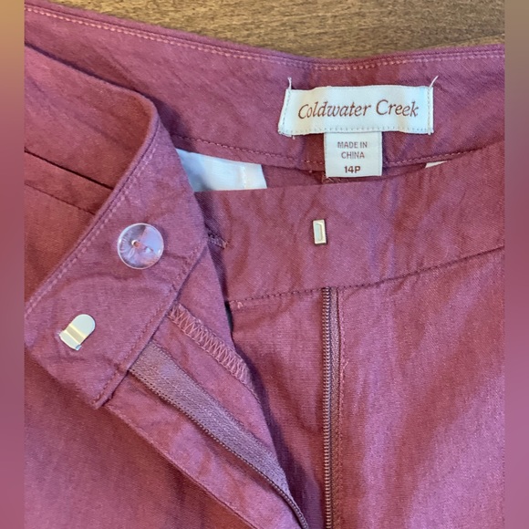 Coldwater Creek Linen Pants Size 14P - Picture 3 of 7